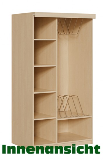 Liegepolsterschrank f. 6 Liegepolster m. Lochblechtüren