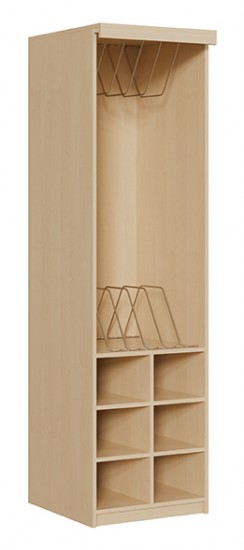 Liegepolsterschrank offen f. 6 Liegepolster
