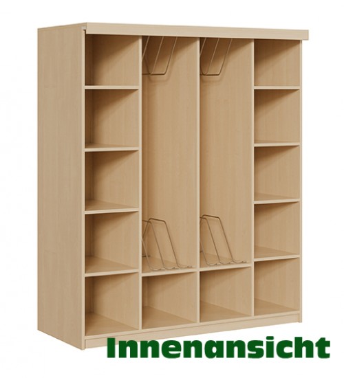 Liegepolsterschrank f. 8 Liegepolster m. Lochblechtüren