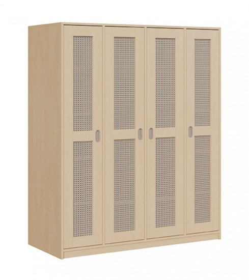 Liegepolsterschrank f. 8 Liegepolster m. Lochblechtüren