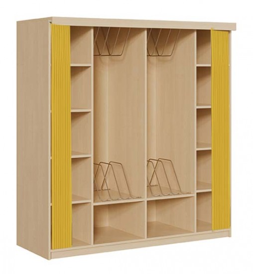 Liegepolsterschrank m. Vorhang f. 10 Liegepolster