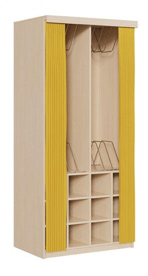 Liegepolsterschrank m. Vorhang f. 10 Liegepolster