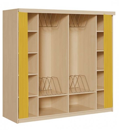 Liegepolsterschrank m. Vorhang f. 12 Liegepolster