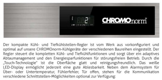 CHROMOnorm NEXA-PLUS Kühlschrank BR 690 GN 2/1