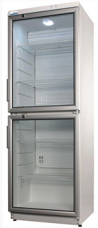COOL NordCap CD 350-2 Umluft-Glastürkühlschrank 350 Liter LED m. 2 Türen