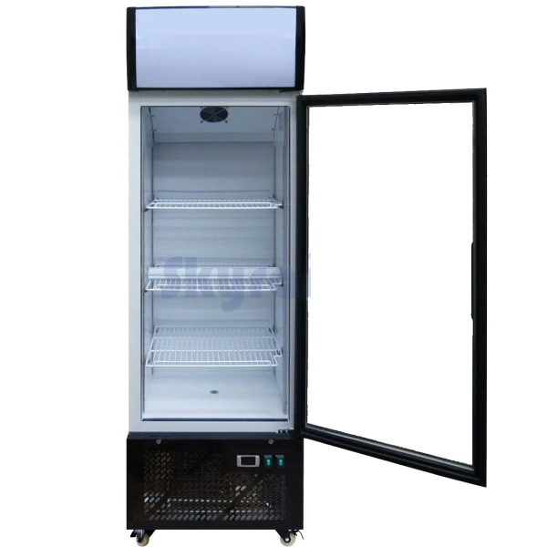 Getränkekühlschrank mit Display 305 Liter Skyrainbow LC318AF Kühlschrank Glastür Getränke