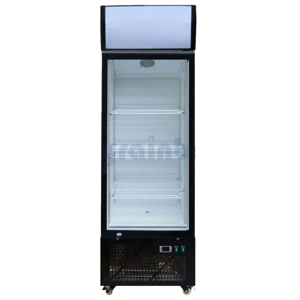 Getränkekühlschrank mit Display 305 Liter Skyrainbow LC318AF Kühlschrank Glastür Getränke
