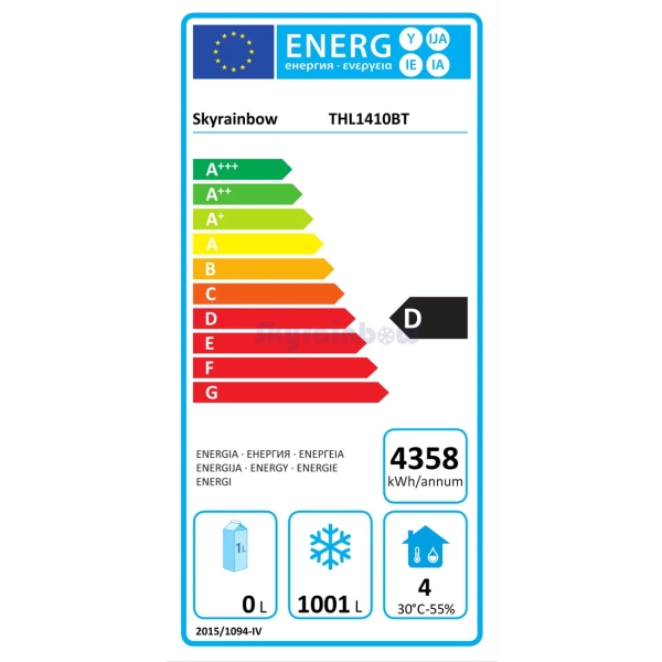 Tiefkühlschrank, Edelstahl, 1333 Liter, GN2/1 Skyrainbow