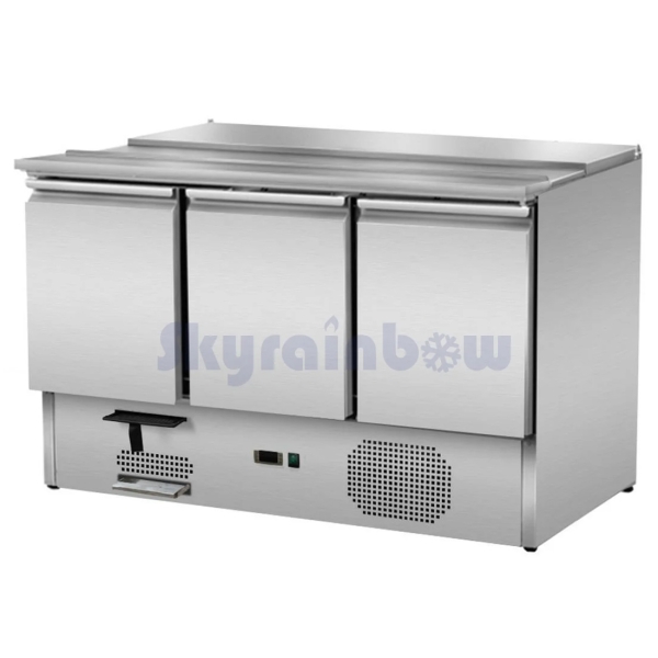 Saladette 3 Türen, Inhalt 260 L, 137 x 70, mit Schiebedeckel Skyrainbow THS903