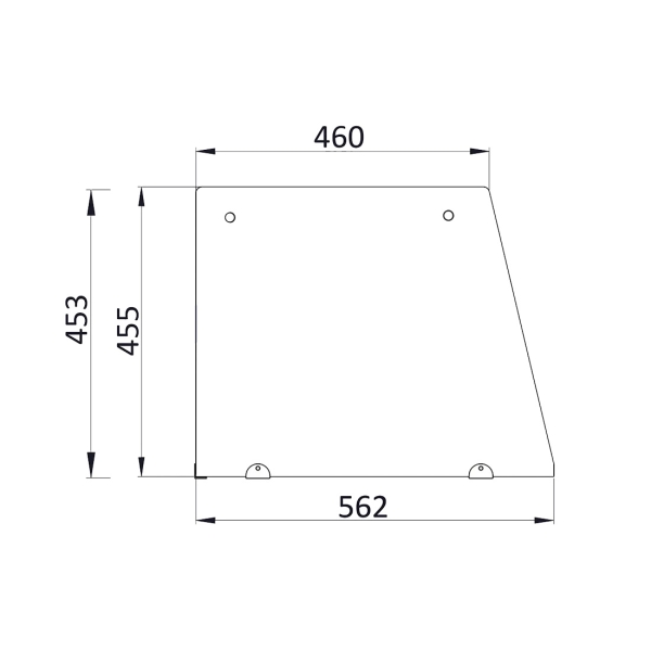 Saladette 2 Türen, 90 x 70 gerader Glasaufbau, Klarglas Skyrainbow THS90_VG