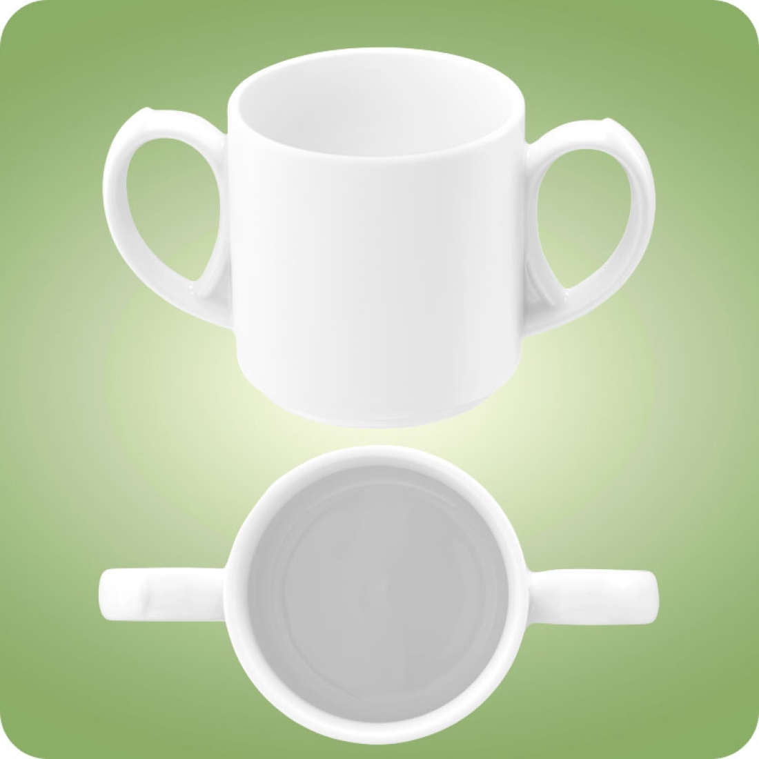 Community weiss Kaffeebecher mit 2 Henkel 0,28 l Seltmann Weiden