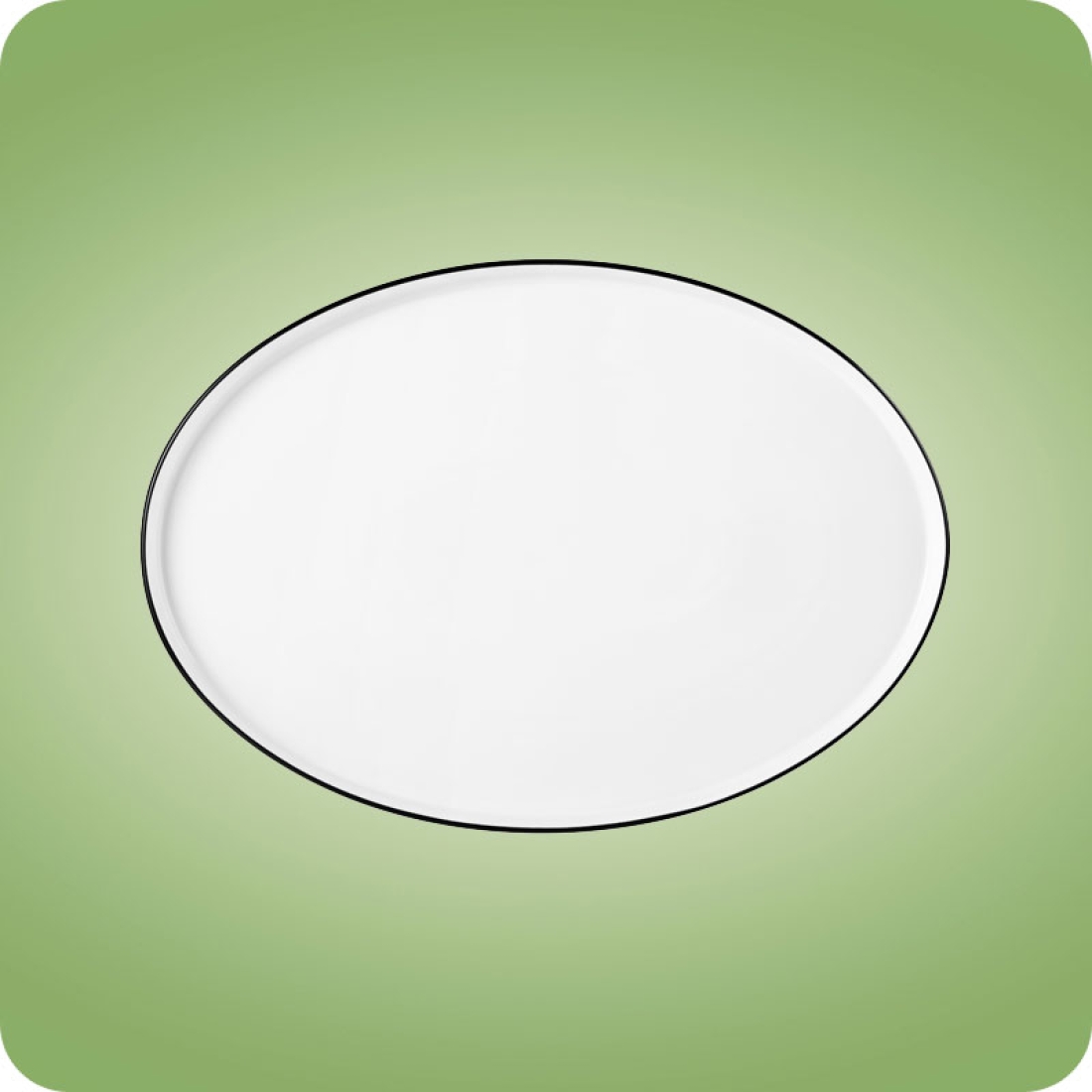 GOOD MOOD Black LineTeller flach oval 36,0 cm Seltmann Weiden