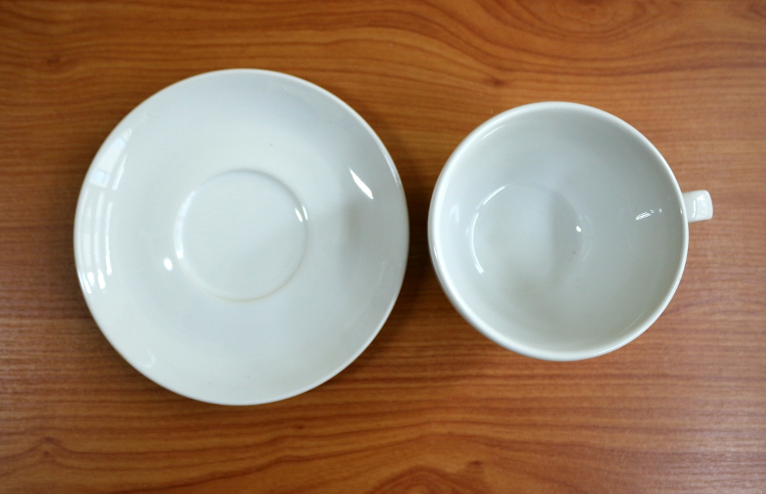 Cafe au lait-Untertasse 15,8 cm Porzellan "Miranda" -Restposten-