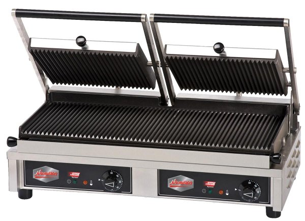 Multi Doppel-Kontakt-Grill III geriffelt/geriffelt