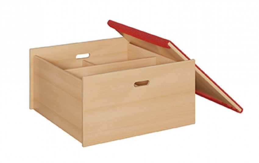 Quadratpodest Büchertrog Höhe 40 cm