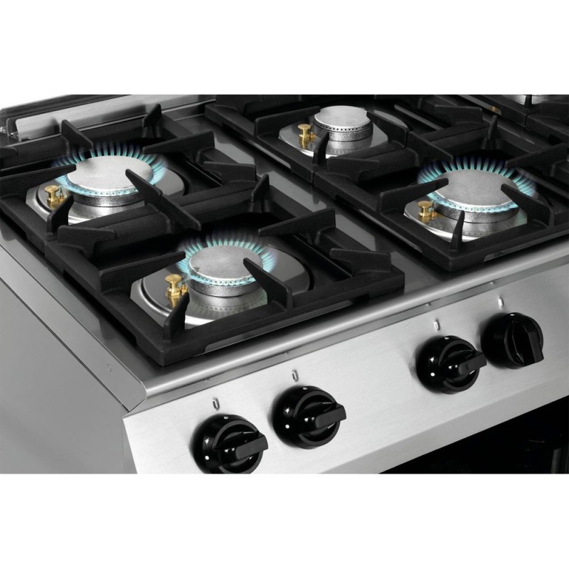 Bartscher 6 Flammen-Gasherd mit Elektro Ofen Serie MFGO