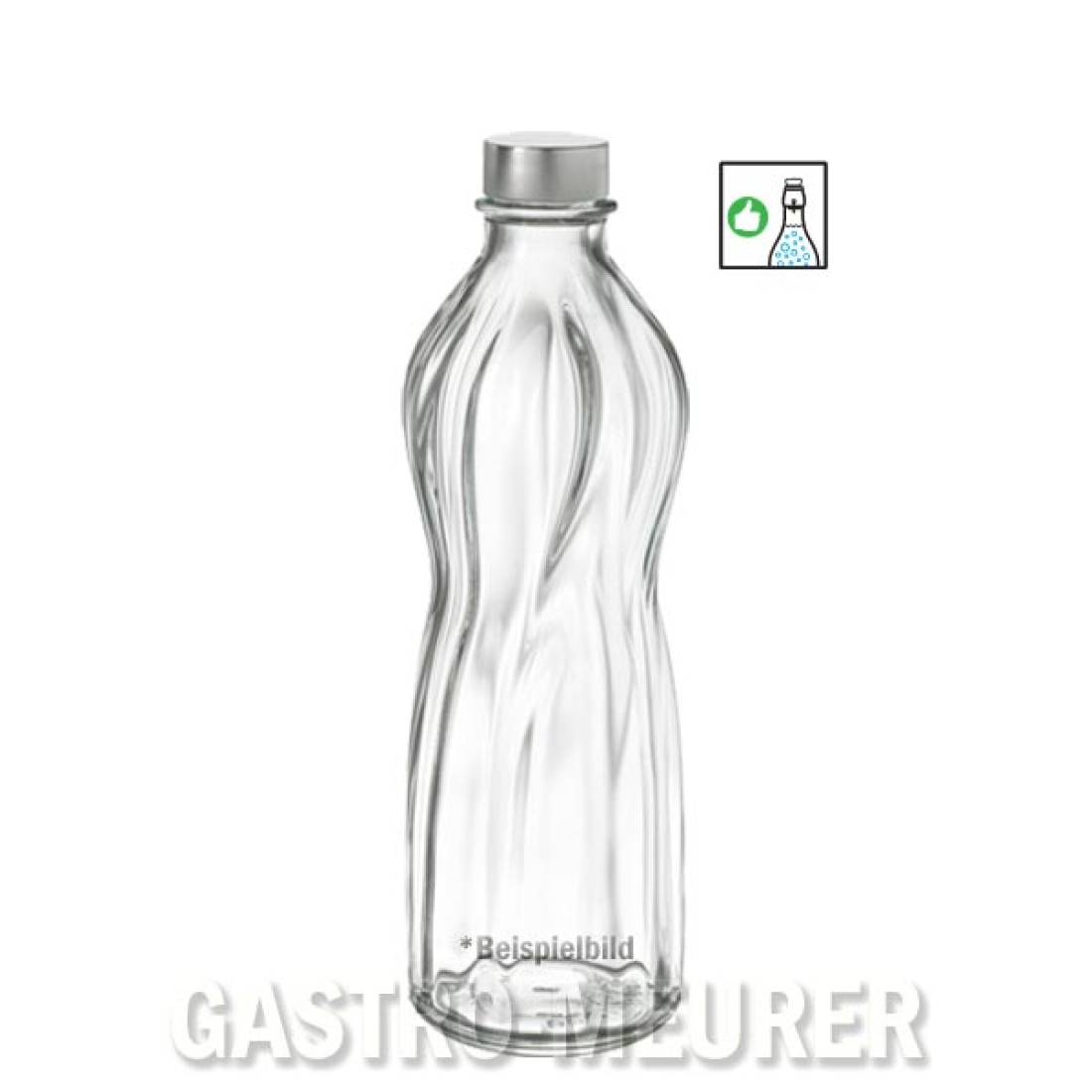 Aqua Flasche mit Metallschraubverschluss 100cl, Bormioli