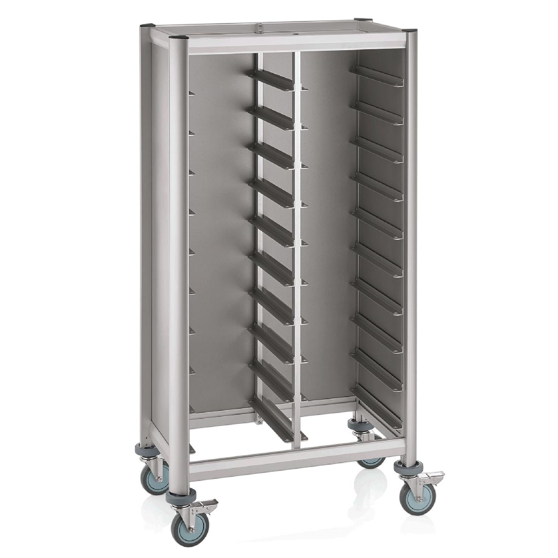 DOUBLE Tablettwagen für 2x10 Tabletts 45,5 x 35,5 cm