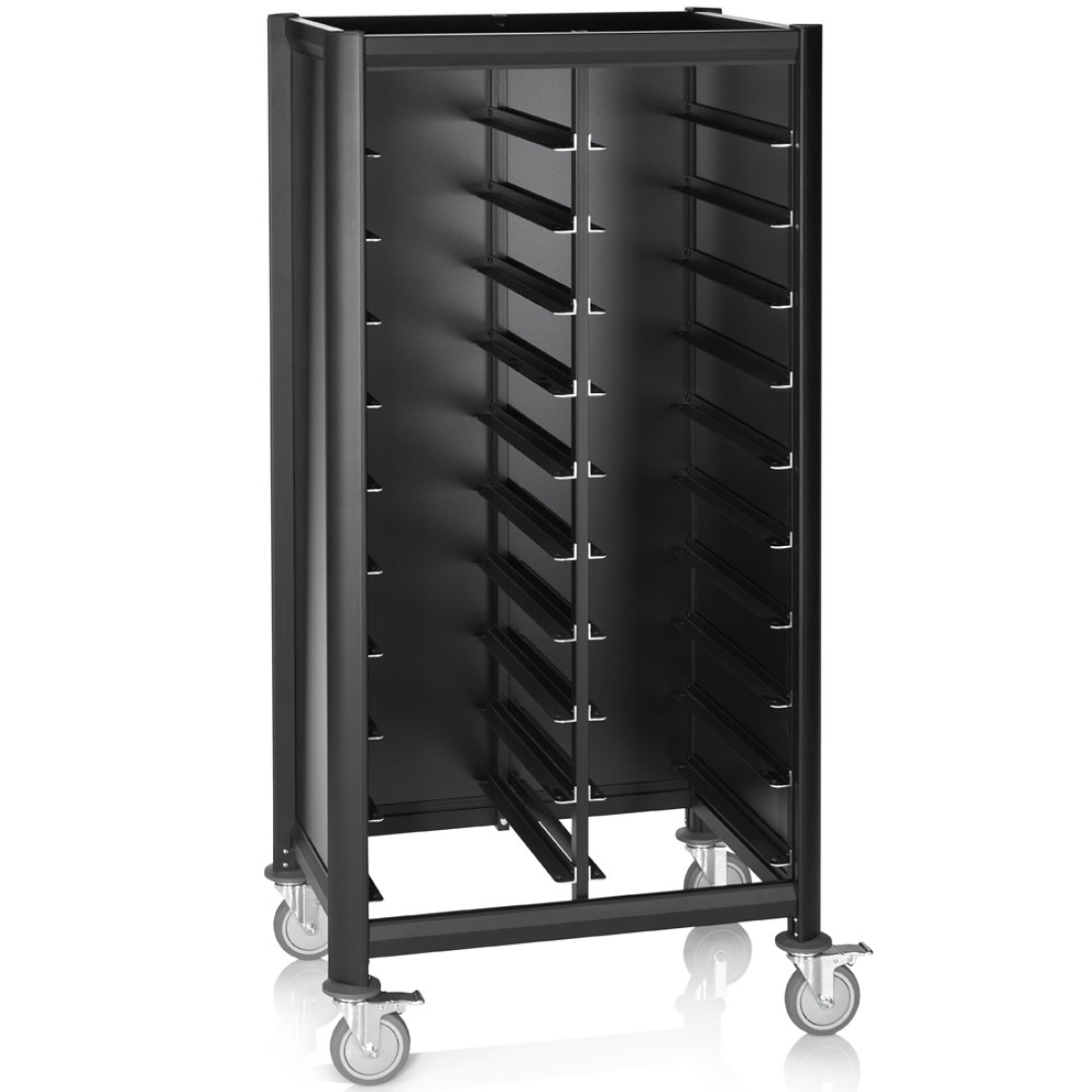 MENSA BLACK Tablettwagen für 2x10 Tabletts GN 1/1