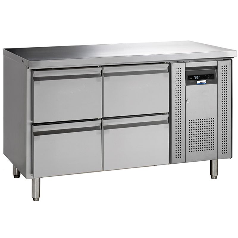 NordCap COOL-LINE Kühltisch 4 Schub KTM 2 - 4Z GN 1/1
