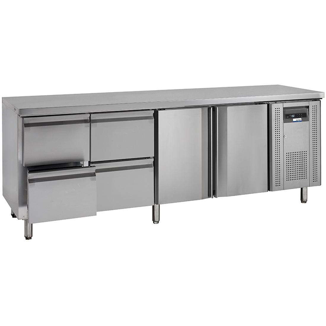 NordCap COOL-LINE Kühltisch 2 Türen 4 Schub KTM 4 - 2T 4Z GN 1/1