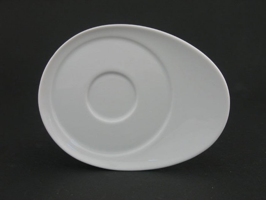 Eschenbach Universo Espresso-Untertasse oval 14,0 x 11,0 cm, weiß