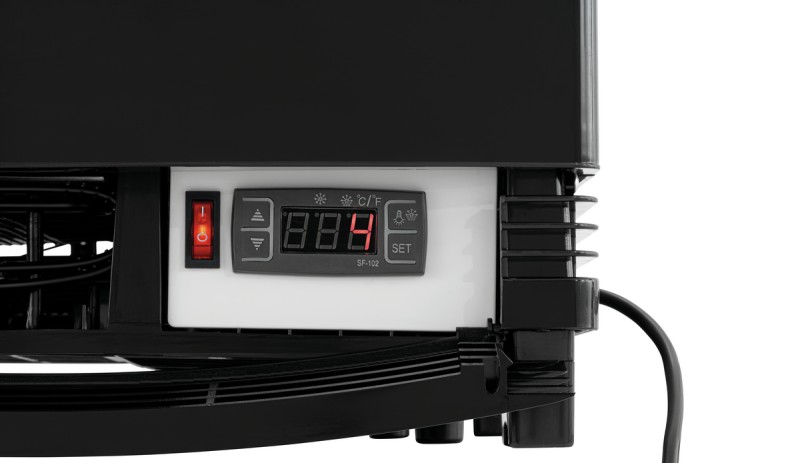Bartscher Mini-Kühlvitrine 98L2T schwarz 98 Liter
