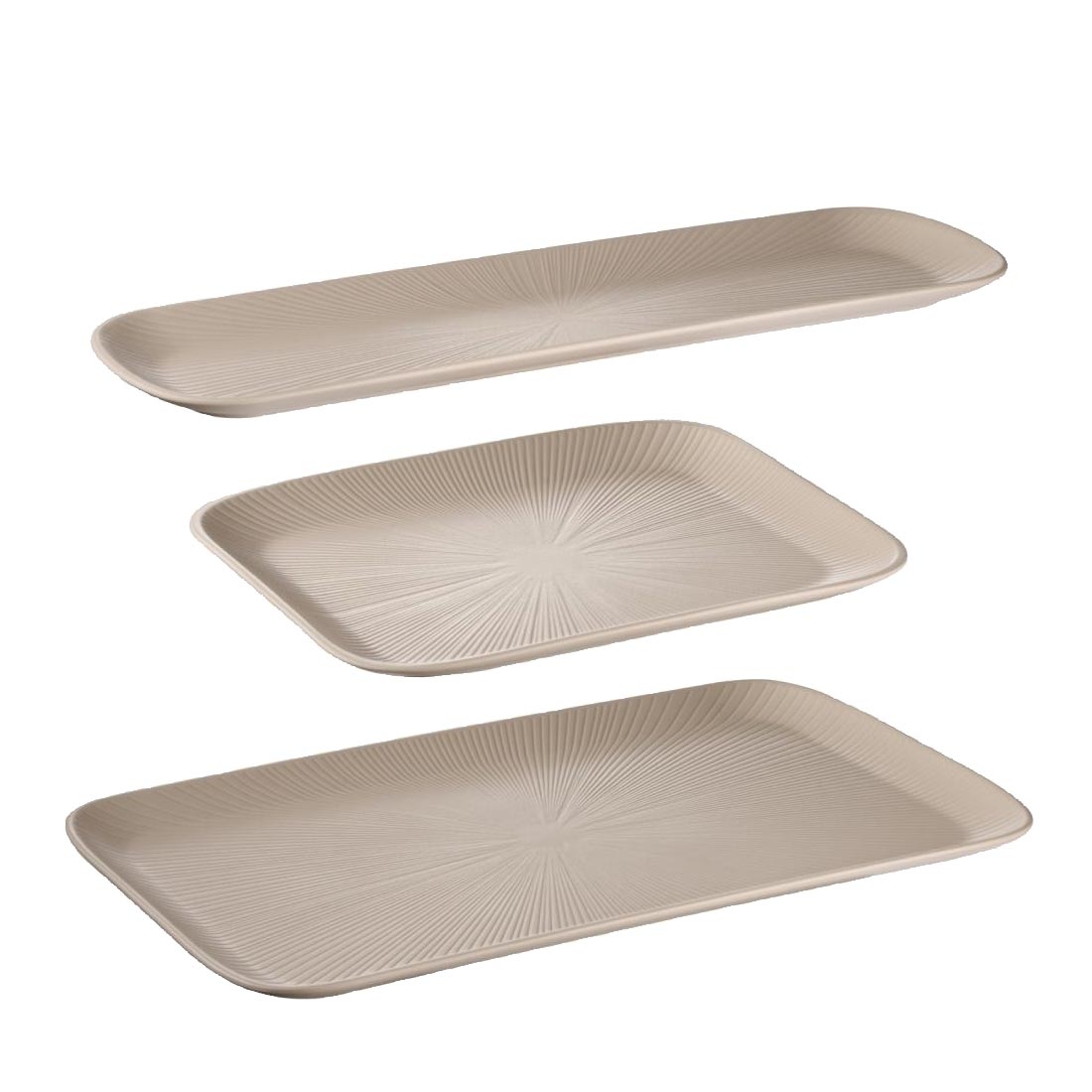 APS NERO Tablett beige Melamin in 3 GN Größen