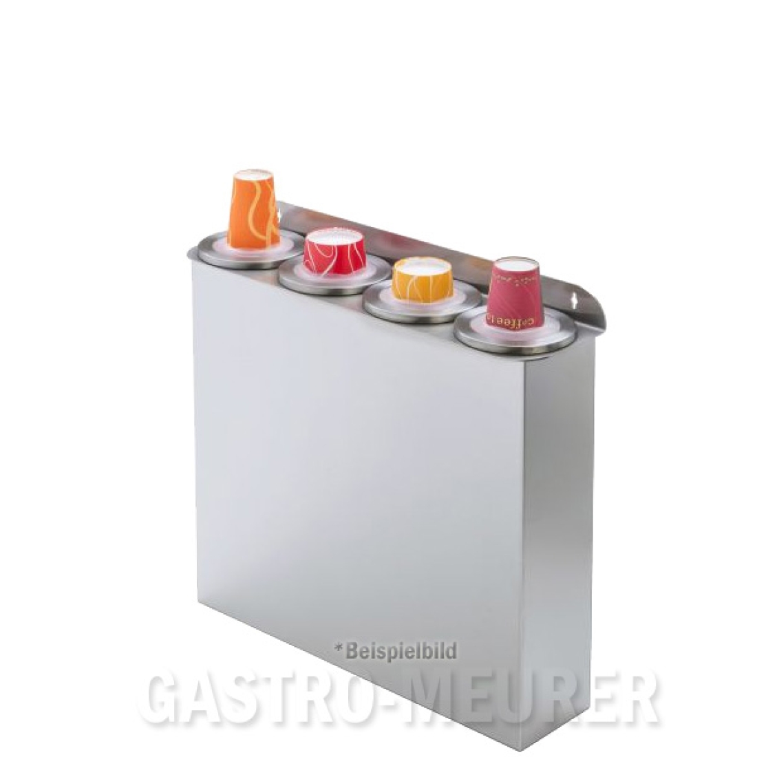 Becherspender 4-fach, Kunststoff, Ø 62-98mm Wandmontage 66 cm