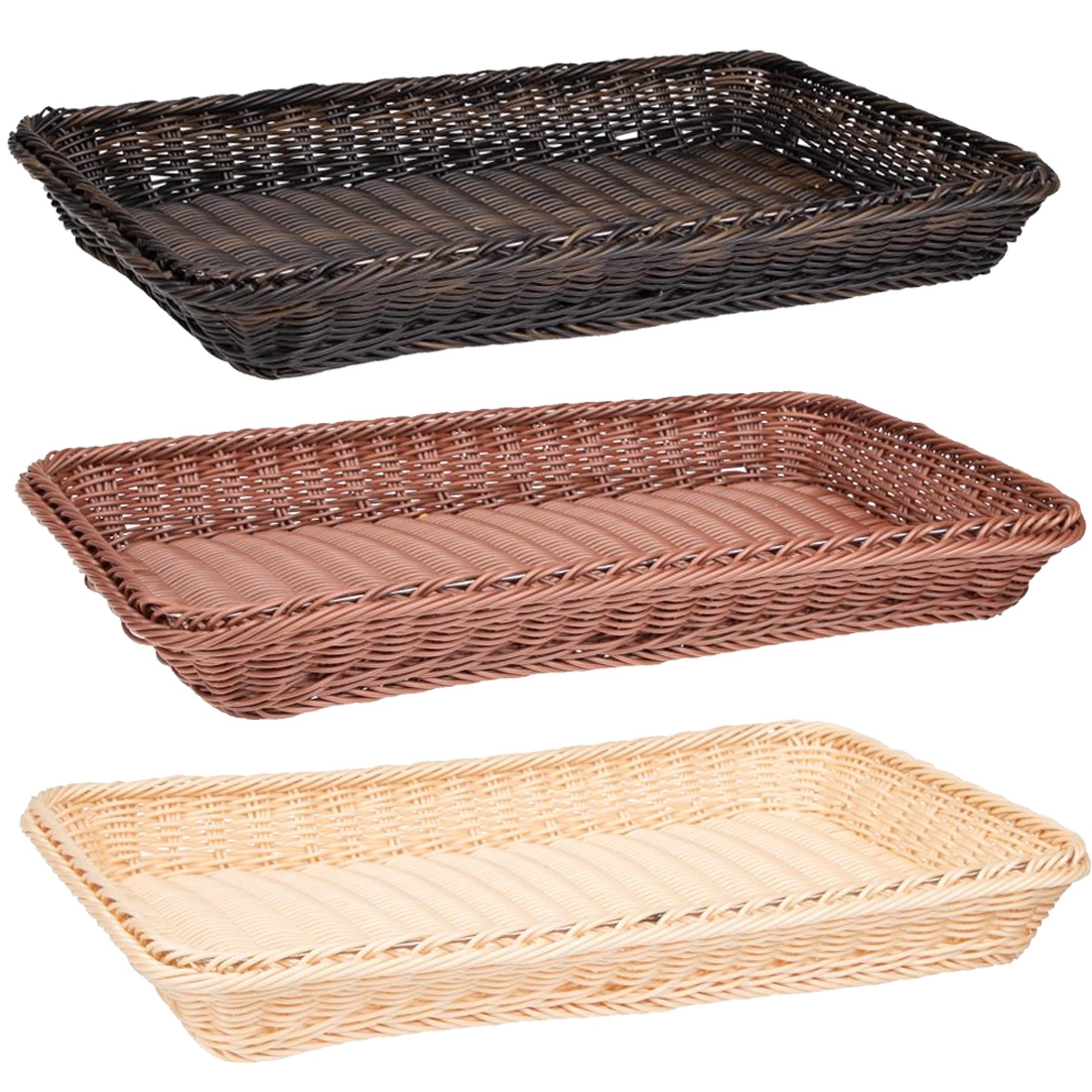 Brotkorb GN 1/1 Korb GN LINE APS Höhe 6,5cm hellbeige braun schwarz