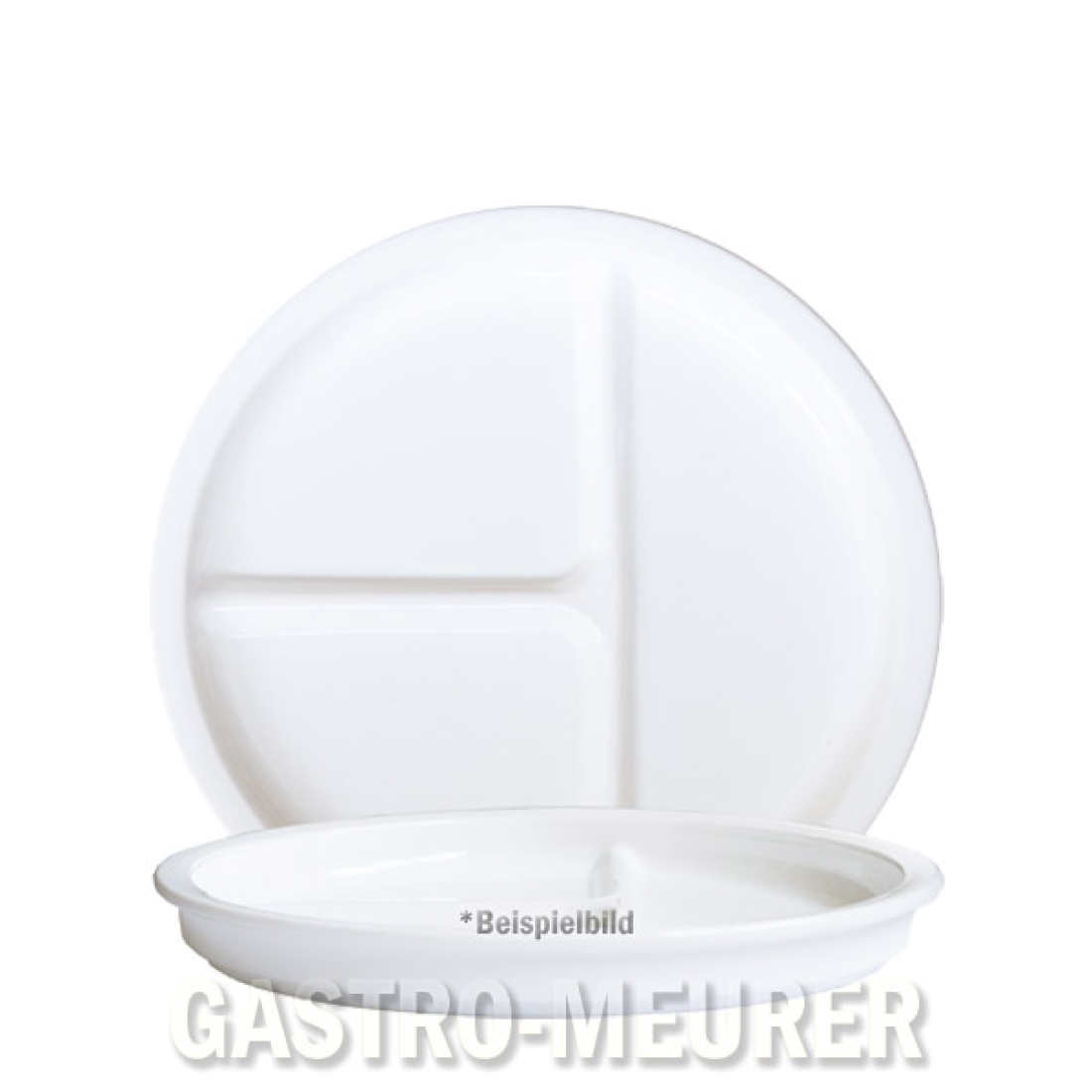 Menüteller 3-geteilt 23 cm Restaurant White