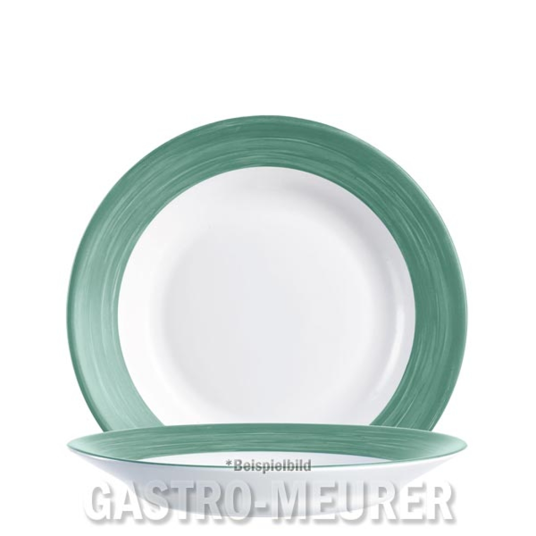 Brush Dark Green Teller tief 22,5 cm