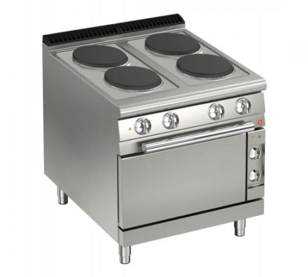 AFG Elektro-Herd 4 rd. Platten mit E-Backofen, Queen 700