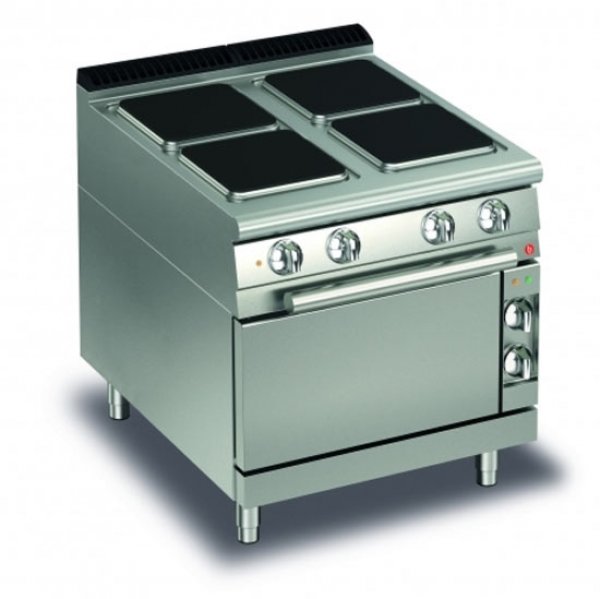 AFG Elektro-Herd 4 rechteckige Platten mit E-Backofen, Queen 700