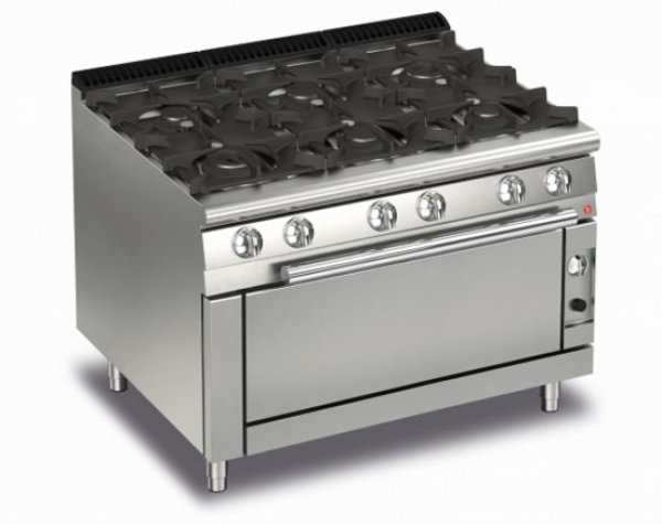 AFG 6 Flammen-Gasherd mit Jumbo-Gas-Backofen, Queen 700