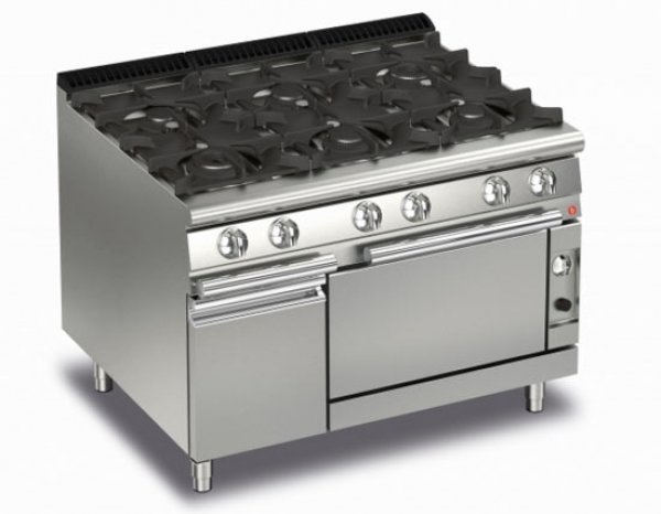 AFG 6 Flammen-Gasherd mit Gas-Backofen, Queen 700