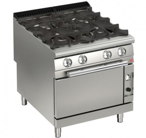 AFG 4 Flammen-Gasherd mit Gas-Backofen 37,7 kW Standgerät, Queen 900