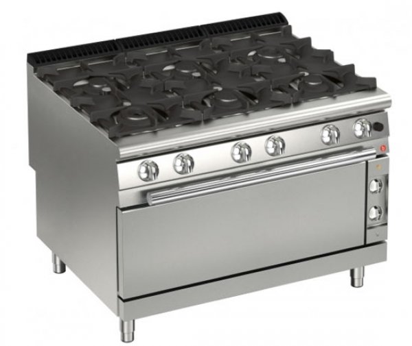 AFG 6 Flammen-Gasherd mit Jumbo-Gas-Backofen 46,9 kW Standgerät, Queen 900