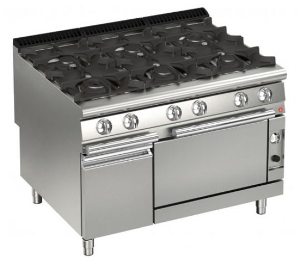 AFG 6 Flammen-Gasherd mit Gas-Backofen 46,9 kW Standgerät, Queen 900