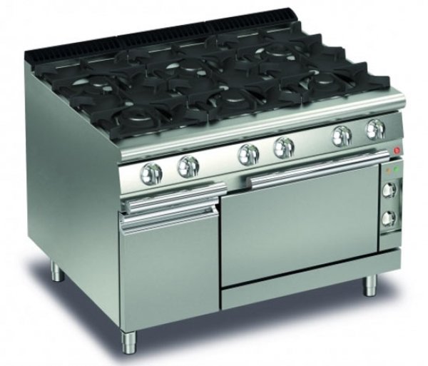AFG 6 Flammen-Gasherd mit Elektro-Backofen, Queen 700