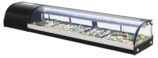 Polar Sushi Kühlvitrine 80 Liter 7 x 1/3 GN