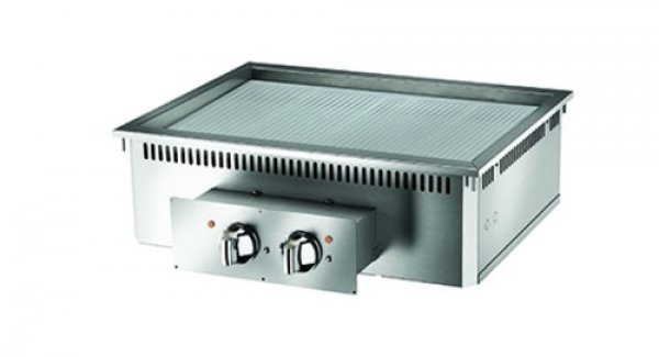 AFG Bratplatte, Breite 800, gerillt, Elektro Einbau Drop-In Queen 700