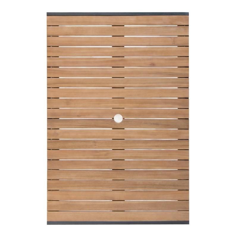 Bolero Tisch rechteckig 120 x 80 cm Stahl Akazienholz