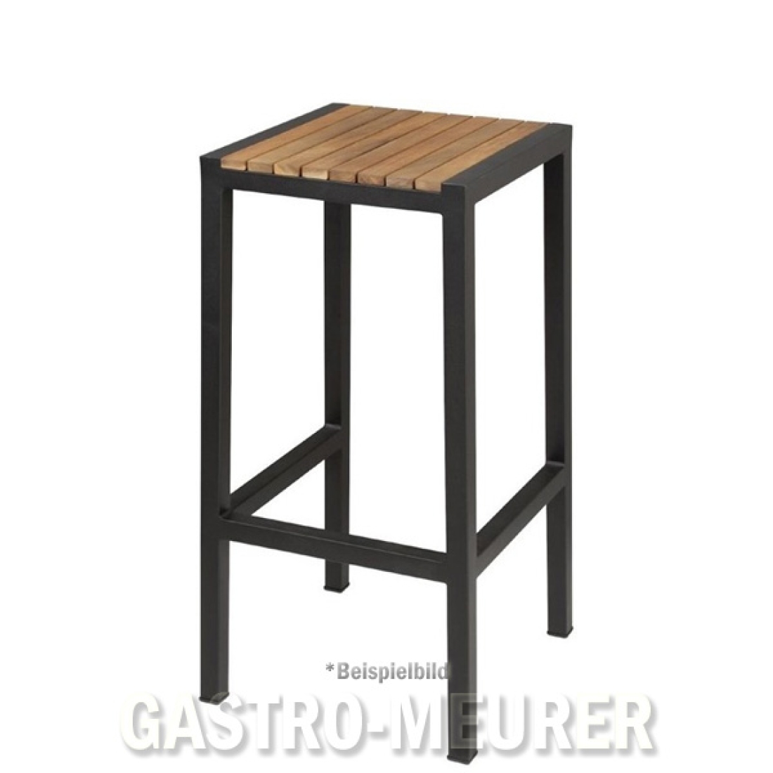 Bolero Barhocker, Stahl- und Akazienholz