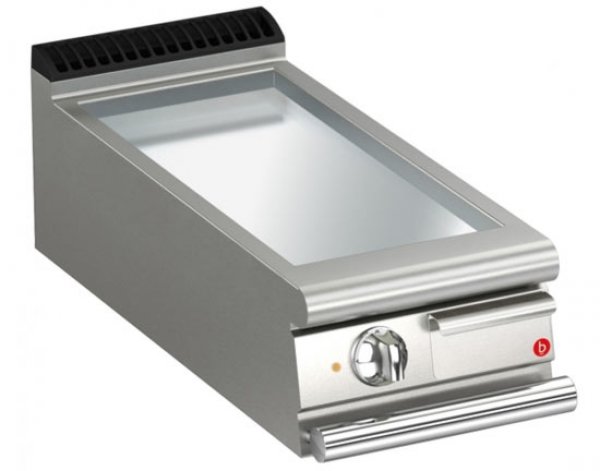 AFG Elektro-Grill+Bratplatte 5,4 kW glatt chrom Tischgerät Queen 700