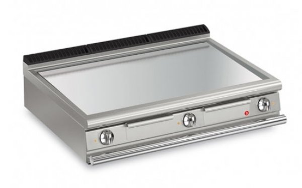 AFG Brat- Grillplatte Elektro glatt-verchromt 22,5 kW Tischgerät, Queen 900