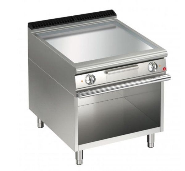 AFG Elektro-Grill+Bratplatte 10,8 kW glatt chrom Standgerät Queen 700