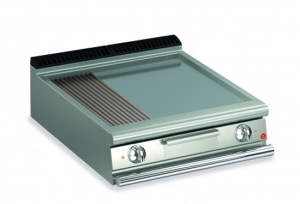 AFG Brat- Grillplatte Elektro glatt-gerillt 15,0 kW Standgerät, Queen 900