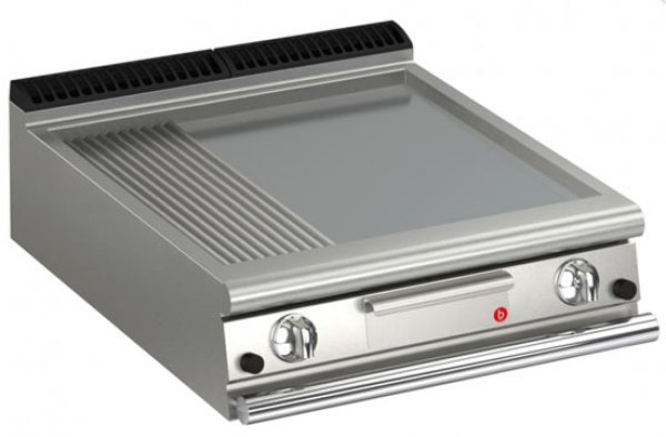 AFG Gas-Grillplatte 13,0 kW glatt+gerillt Tischgerät Queen 700