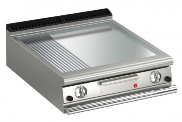 AFG Gas-Grillplatte 13,0 kW glatt+gerillt chrom Tischgerät Queen 700